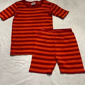 Hanna Andersson Red and Orange Striped Kids Pajama Set